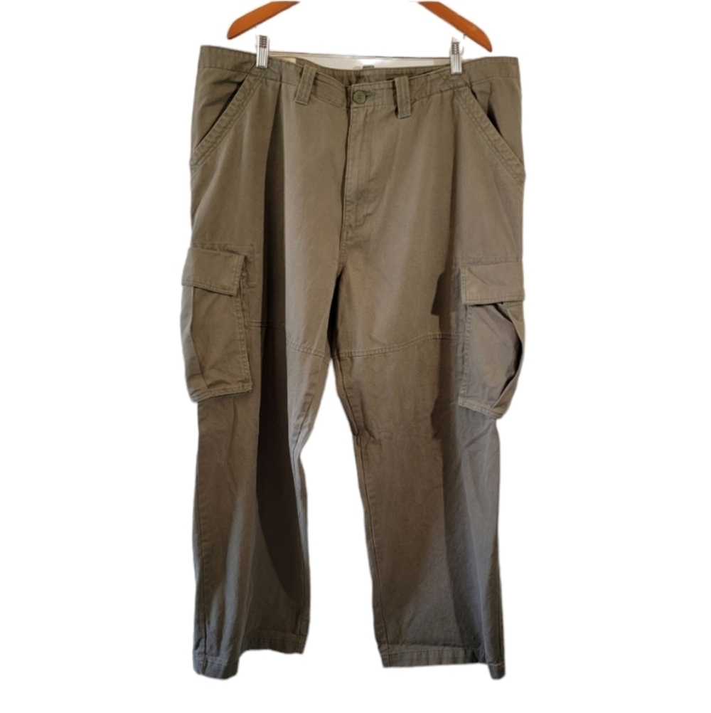 Men's Timberland STRATHAM ISSUE Original Outdoor Pants Sz W42 Green Cargo Pocket